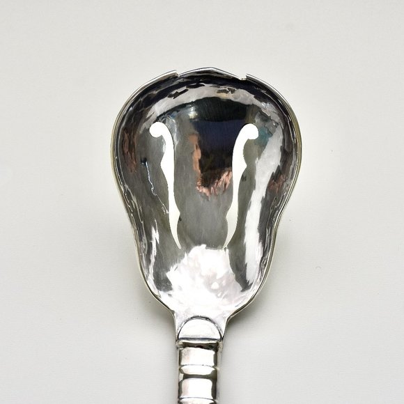 Sterling Silver 925 with Natural Horn handle Serving Spoons Set 2 - Picture 9 of 13